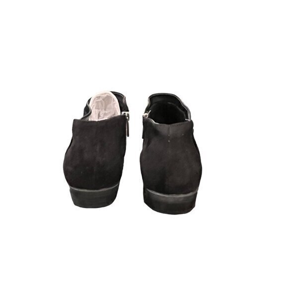Comfortview Women's The Bexley Bootie Black Faux Suede Size 8WW Zip Up BOHO NWOT - Picture 2 of 13